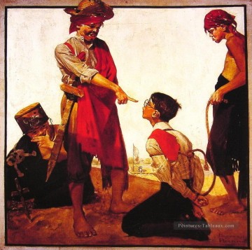Norman Rockwell Painting - El primo Reginald interpreta al pirata Norman Rockwell de 1917.